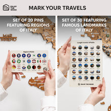 Load image into Gallery viewer, Wooden Map of Italy – Oak