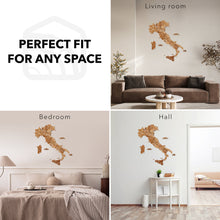 Load image into Gallery viewer, Wooden Map of Italy – Oak