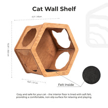 Load image into Gallery viewer, Wooden Cat Shelf Oak