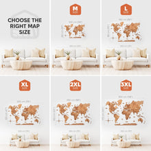Load image into Gallery viewer, 3D Wooden World Map Oak