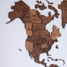 Load image into Gallery viewer, 3D Wooden World Map Oak (for US only)