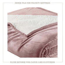Load image into Gallery viewer, Velvet Plush Sherpa Bed Blanket - Sherpa Fleece Collection