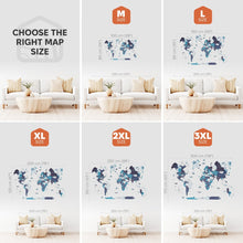 Load image into Gallery viewer, 3D Wooden World Map Ocean