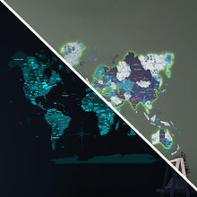 Load image into Gallery viewer, 3D LED / LUMINOUS Wooden World Map 3.0 Ocean