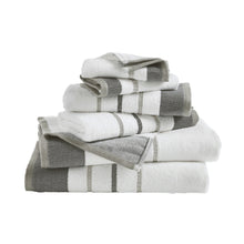 Load image into Gallery viewer, Decorative Cotton Stripe Bath Towel Set - Noelle Collection