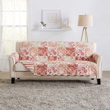 Load image into Gallery viewer, Reversible Floral Patchwork Furniture Protector - Maribel Collection