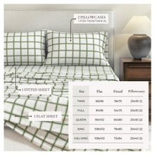 Load image into Gallery viewer, Turkish Cotton Flannel Sheet Set - Plaid &amp; Stripe Collection
