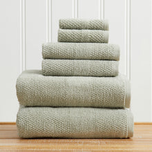 Load image into Gallery viewer, 100% Cotton Woven Texture Bath Towel Set - Marbella Collection