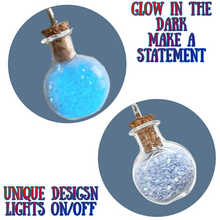 Load image into Gallery viewer, Glow in the Dark Pixie Dust Necklace – Magical Fairy Bottle Pendant Kawaii Gothic Jewelry