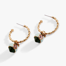 Load image into Gallery viewer, Crystal Bow &amp; Ornament Twisted Hoop Earrings