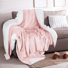 Load image into Gallery viewer, Velvet Plush Sherpa Bed Blanket - Sherpa Fleece Collection