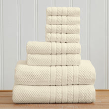Load image into Gallery viewer, 100% Cotton Checkered Jacquard Bath Towel Set - Giuliana Collection