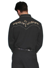 Load image into Gallery viewer, Scully Gold Music Note Embroidery - Men's Western Shirt (Closeout)