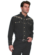 Load image into Gallery viewer, Scully Gold Music Note Embroidery - Men's Western Shirt (Closeout)