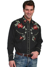 Load image into Gallery viewer, Scully Floral Vines - Men's Western Shirt
