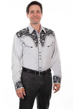 Load image into Gallery viewer, Scully Floral Tooled Embroidery - Men's Western Shirt