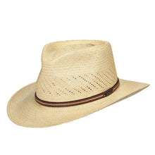 Load image into Gallery viewer, Scala Aurburn - Panama Straw Fedora Hat