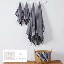 Load image into Gallery viewer, Decorative Cotton Stripe Bath Towel Set - Noelle Collection