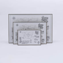 Load image into Gallery viewer, 2D Wooden World Map Midnight