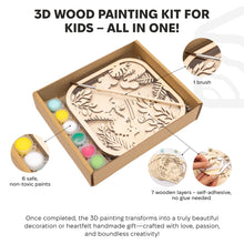 Load image into Gallery viewer, 3D DIY Wood Painting Kit for Kids – Dino