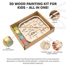 Load image into Gallery viewer, 3D DIY Wood Painting Kit for Kids – Cars