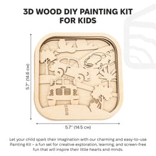 Load image into Gallery viewer, 3D DIY Wood Painting Kit for Kids – Cars