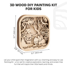 Load image into Gallery viewer, 3D DIY Wood Painting Kit for Kids – Safari