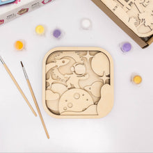 Load image into Gallery viewer, 3D DIY Wood Painting Kit for Kids – Space