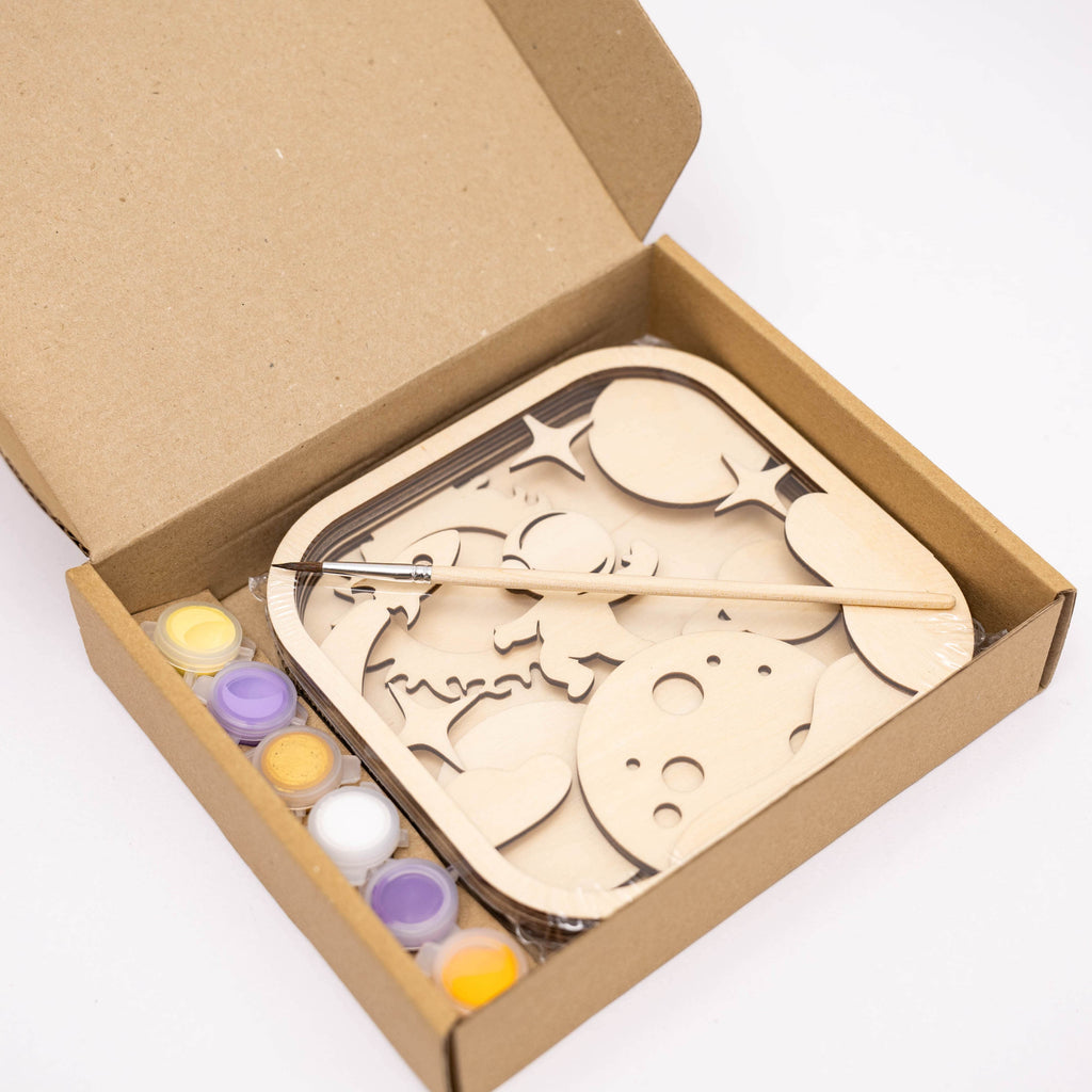 3D DIY Wood Painting Kit for Kids – Space