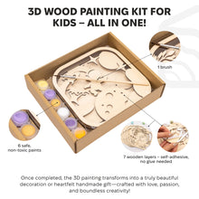 Load image into Gallery viewer, 3D DIY Wood Painting Kit for Kids – Space