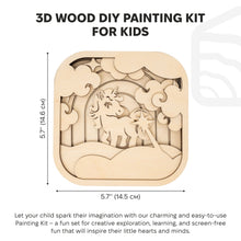 Load image into Gallery viewer, 3D DIY Wood Painting Kit for Kids – Unicorn