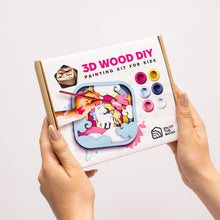 Load image into Gallery viewer, 3D DIY Wood Painting Kit for Kids – Unicorn