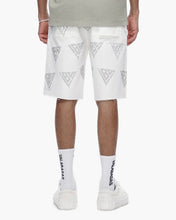 Load image into Gallery viewer, Valabasas Palace Rhinestone Shorts - White