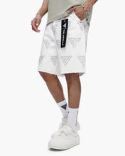 Load image into Gallery viewer, Valabasas Palace Rhinestone Shorts - White