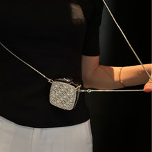 Load image into Gallery viewer, ‌Palm-Sized Diamond Mini Clutch Silver Glamour Gala Bag (MAC281)