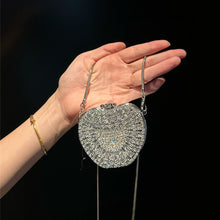Load image into Gallery viewer, ‌Palm-Sized Diamond Mini Clutch Silver Glamour Gala Bag (MAC281)