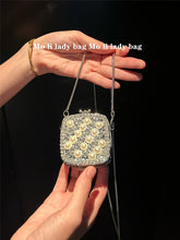 Load image into Gallery viewer, ‌Palm-Sized Diamond Mini Clutch Silver Glamour Gala Bag (MAC281)