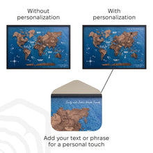 Load image into Gallery viewer, 3D Wooden Panel World Map - Dark Walnut