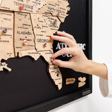 Load image into Gallery viewer, 3D Wooden USA Map on Board Gold