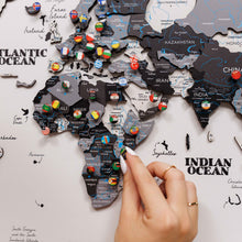 Load image into Gallery viewer, 3D Wooden Panel World Map - Nordik