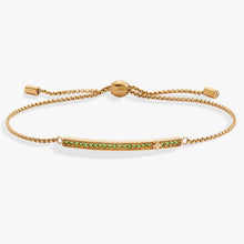 Load image into Gallery viewer, August Everyday Birthstone Pave Bolo Bracelet