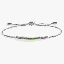Load image into Gallery viewer, August Everyday Birthstone Pave Bolo Bracelet