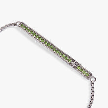Load image into Gallery viewer, August Everyday Birthstone Pave Bolo Bracelet