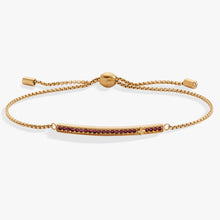 Load image into Gallery viewer, February Everyday Birthstone Pave Bolo Bracelet