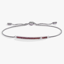 Load image into Gallery viewer, February Everyday Birthstone Pave Bolo Bracelet