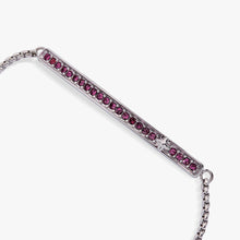 Load image into Gallery viewer, February Everyday Birthstone Pave Bolo Bracelet
