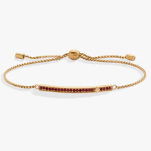 Load image into Gallery viewer, January Everyday Birthstone Pave Bolo Bracelet