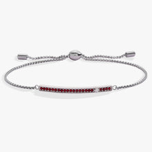 Load image into Gallery viewer, January Everyday Birthstone Pave Bolo Bracelet