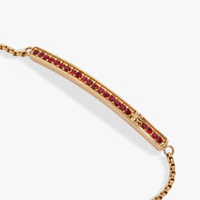 Load image into Gallery viewer, January Everyday Birthstone Pave Bolo Bracelet