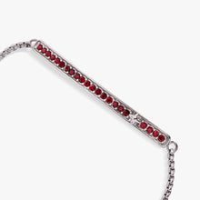 Load image into Gallery viewer, January Everyday Birthstone Pave Bolo Bracelet